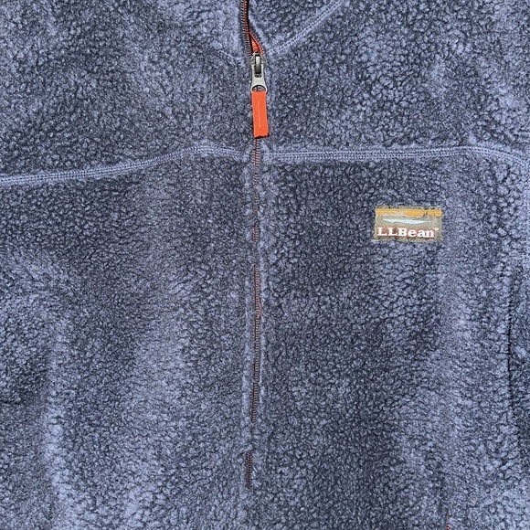 L.L. Bean Navy Fleece Size Large - Picture 8 of 9
